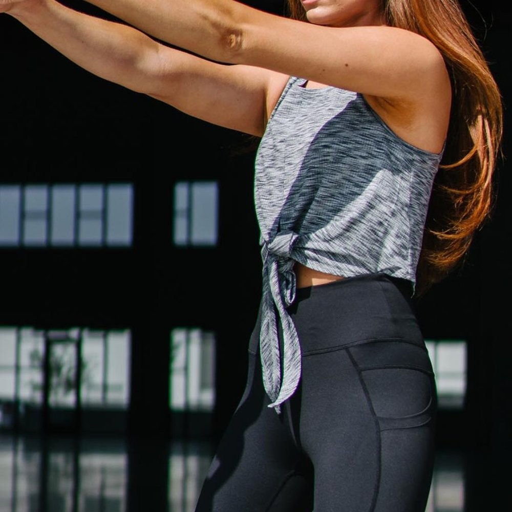 Gray Tie-Front Tank Top - Women